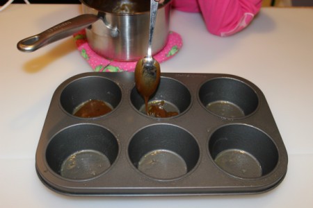 add brown sugar mixture to pan