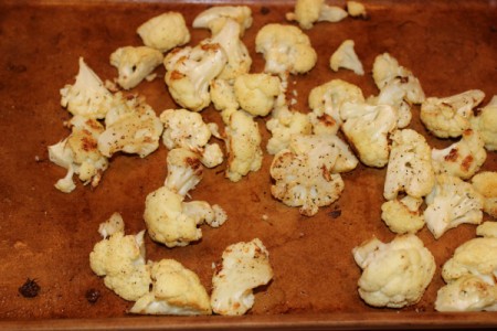 cauliflower after roasting