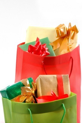 Shopping bags of presents