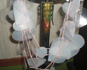 Plastic heart garland.