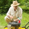 Man Repairing a Lawn Mower