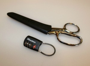 scissors and lock