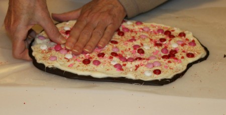 break bark into pieces