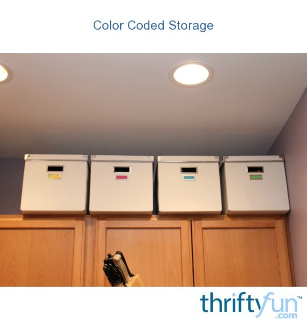 Color Coded Storage ThriftyFun