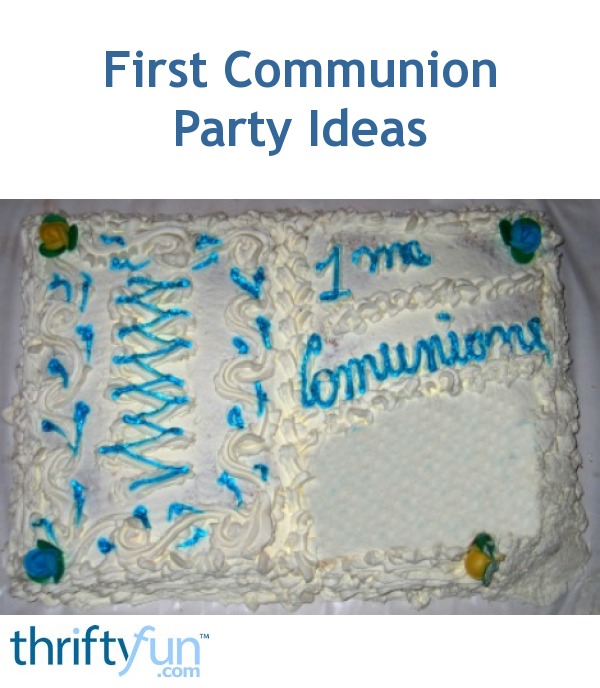 boys communion party ideas