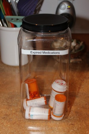meds in container