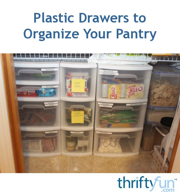Using Drawers to Organize Pantry ThriftyFun