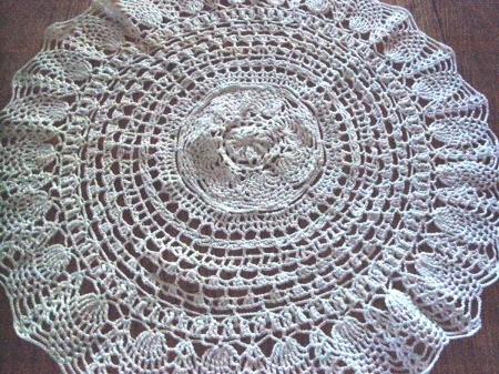 Zoomed out view of doily.