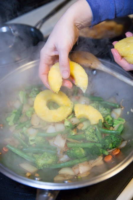 Teriyaki Chicken and Pineapple Stir Fry - Pineapple