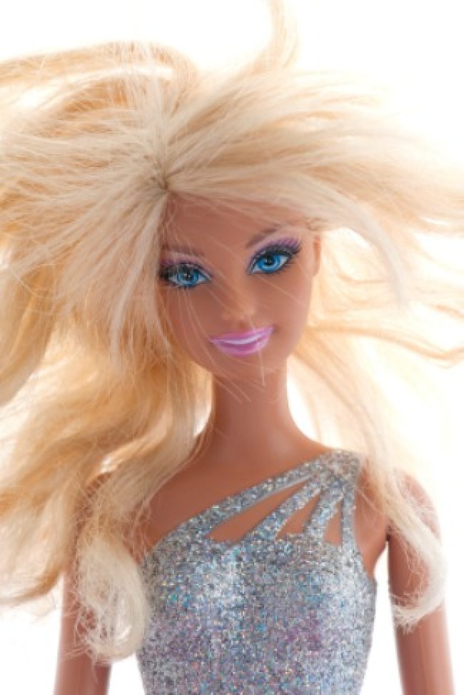 barbie doll with messy hair