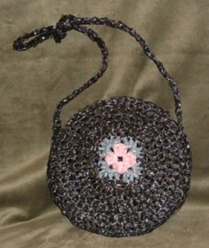 Crocheted Bags Out Of VHS Tapes