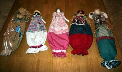 Several finished dolls.