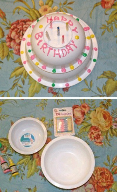 Faux Birthday Cake