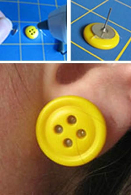 Making Button Earrings