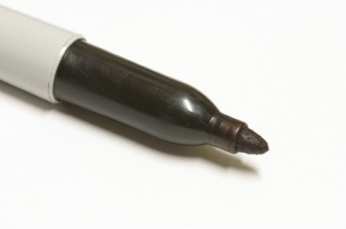 dark grey permanent marker pen