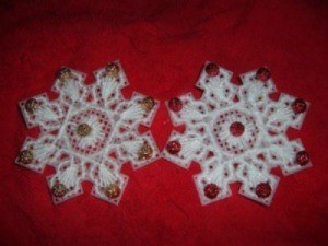 Plastic Canvas Snowflakes