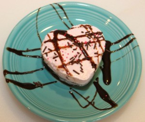 heart shaped ice cream cake
