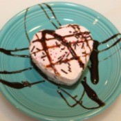 heart shaped ice cream cake