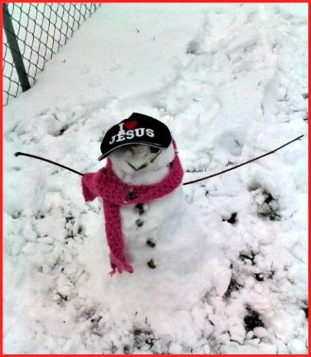 Snowman Wearing A Hat