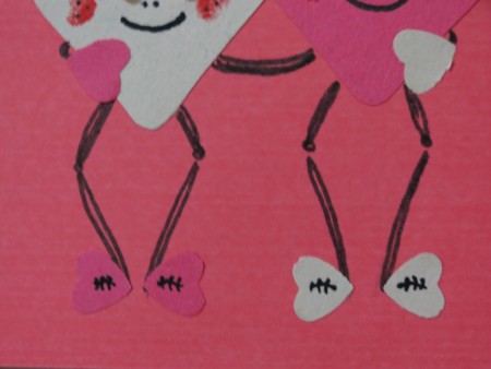 Closeup of addition of legs and arms.