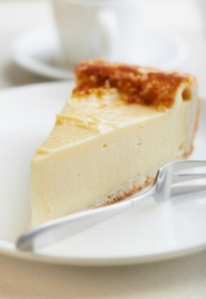A piece of cheesecake.