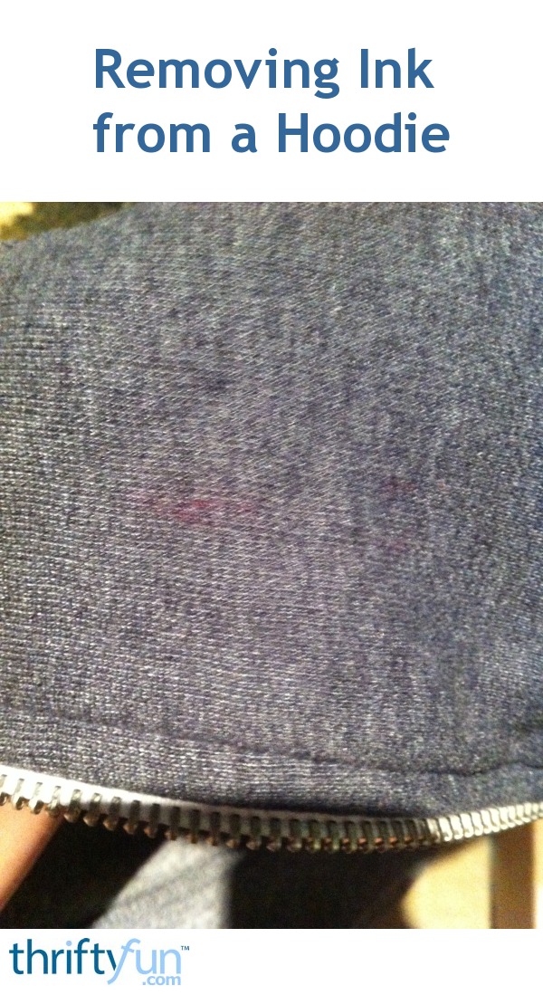 Removing Ink from a Hoodie ThriftyFun