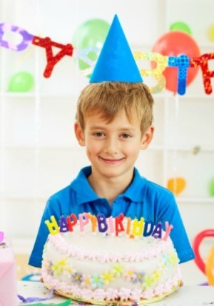 A boy celebrating his 6th birthday.