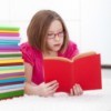 a smart girl reading
