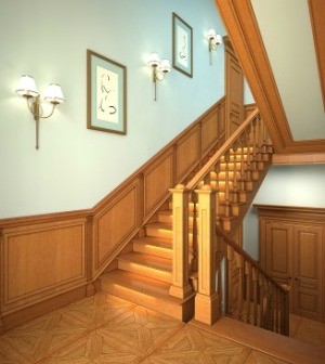 beautiful wood stairs