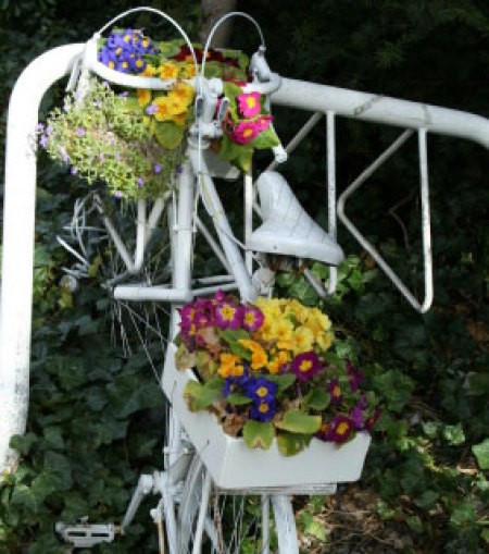 bike flower planter