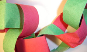 Construction paper garland.