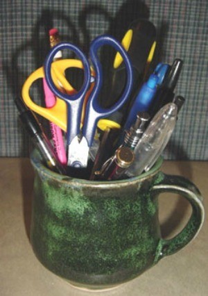 coffee mug pen holder