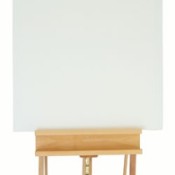 canvas on easel