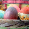 basket of dyed eggs