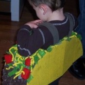 Child dressed as a taco.