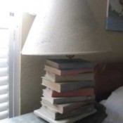Lamp made from Reader's Digest books.