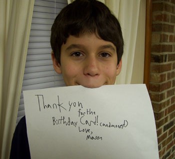 Mason's Thank-You Note