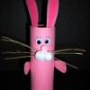 Mr. Whiskers - Pink toilet paper roll bunny.