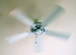 Ceiling fan.