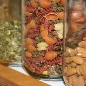 jars with dried foods