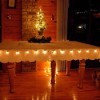 lighted buffet table