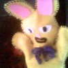 yellow felt bunny puppet