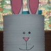 Bunny Easter basket made from a formula can.