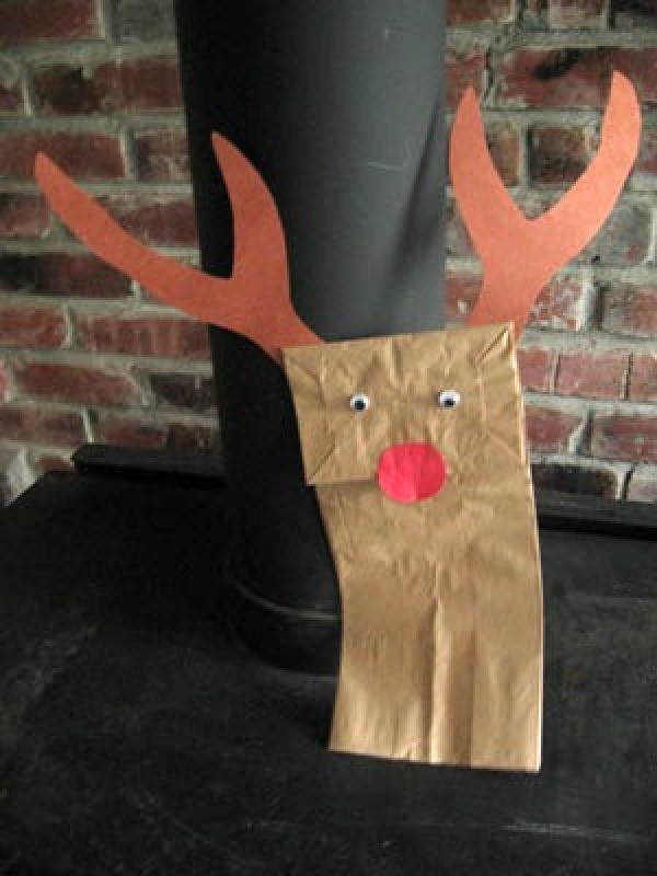 Paper Bag (Rudolph) Reindeer Puppet | ThriftyFun