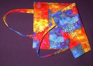 colorful fabric book cover