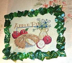 Apple pie motif needlework.