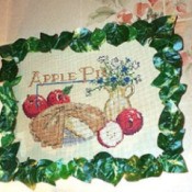 Apple pie motif needlework.