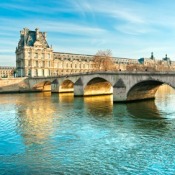 Louvre Museum and Pont Royal, Paris - France