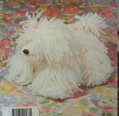 White yarn dog.