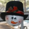 Vanity Lightbulb Snowman - finished ornament